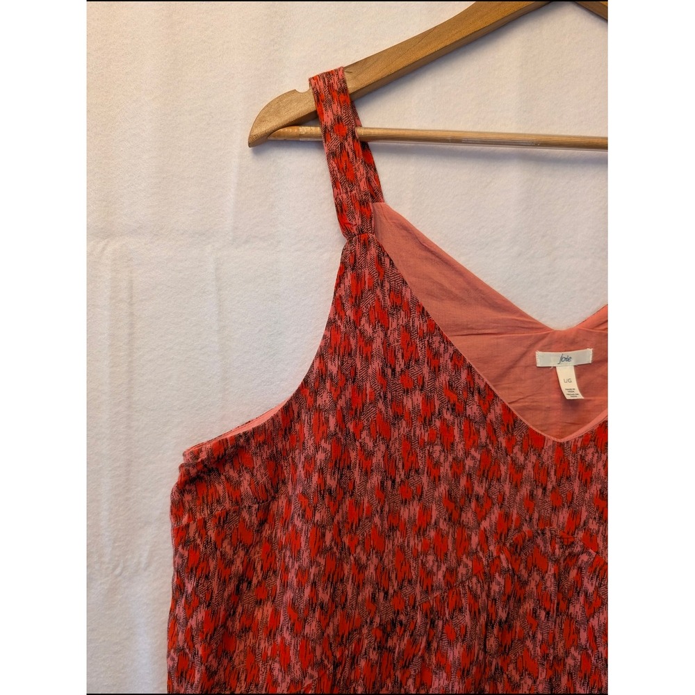 Joie Tea Rose Cotton Tiered V-Neck Midi Dress JE6001PR Mens L - Picture 3 of 13